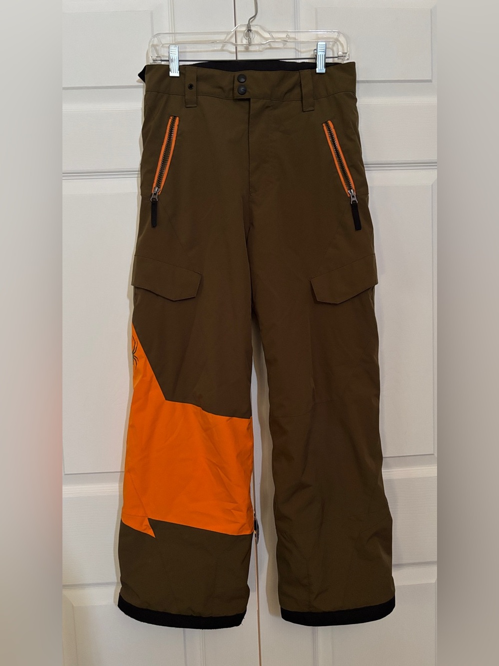 Spyder Kids Size 14 Brown Orange Insulated Ski Snowboard Pants
